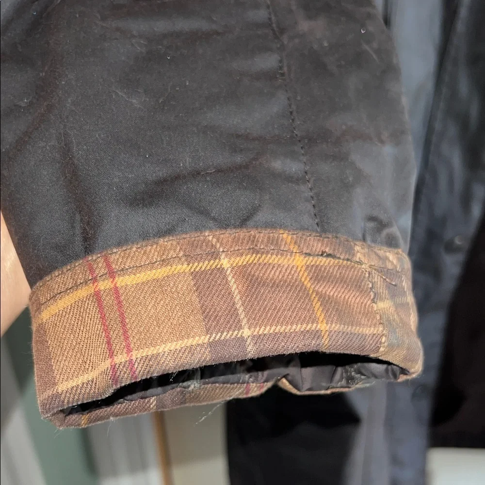 BARBOUR BELSAY Women’s Deep Brown Wax Cotton Coat with Quilting - Picture 7 of 13
